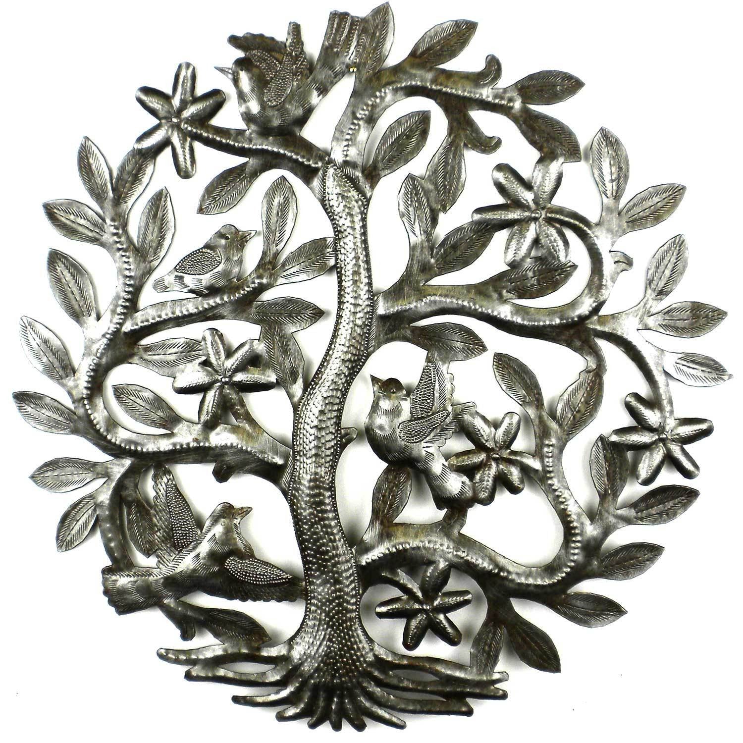 Tree of Life with Birds Steel Drum Wall Art, 14" - Croix des Bouquets - Linda Kay Gifford’s - Those Nasty Women TALK! by SWEETSurvivor