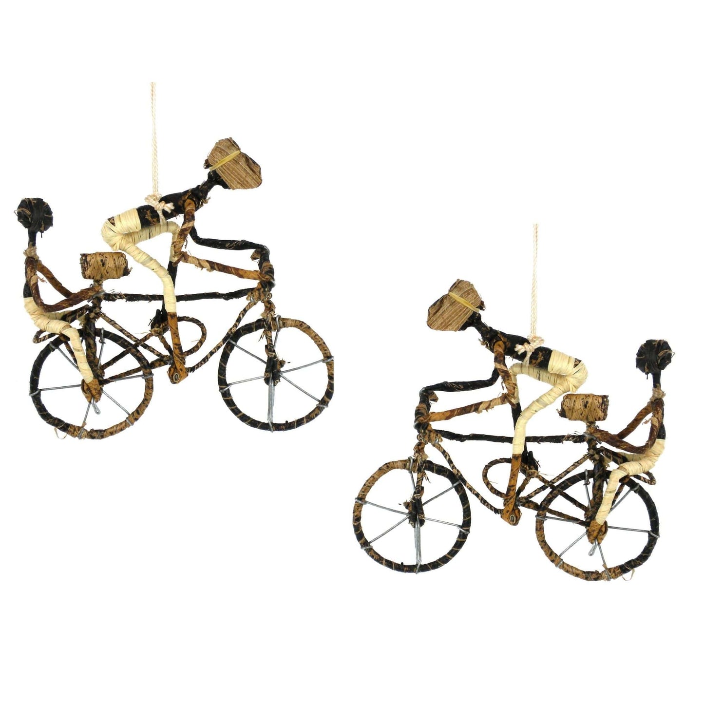 Banana Fiber Bicycle Ornament, Two Riders - Set of 2 Ornaments - Linda Kay Gifford’s - Those Nasty Women TALK! by SWEETSurvivor