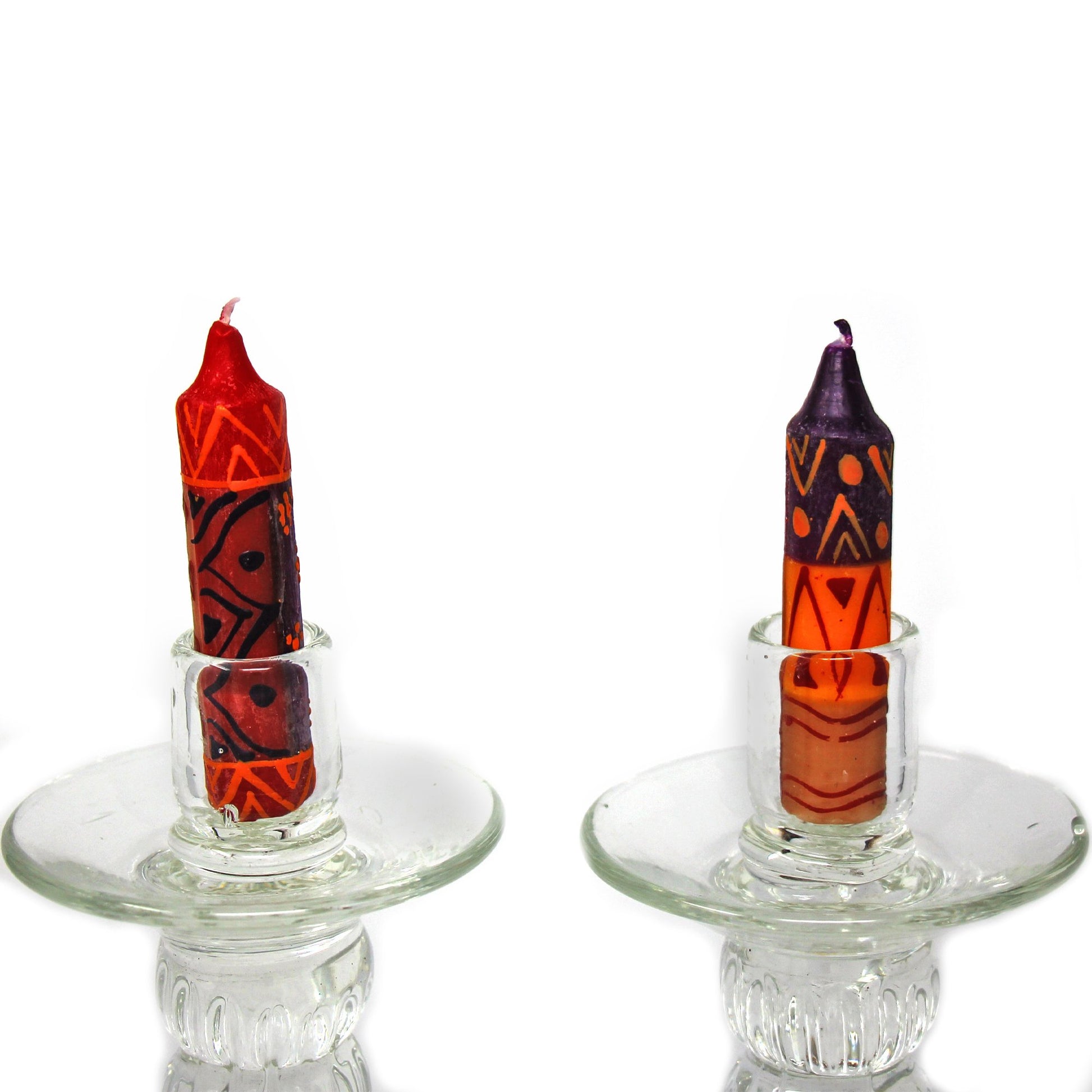 Hand-Painted 4" Dinner or Shabbat Candles, Set of 4  (Indabuko Design) - Linda Kay Gifford’s - Those Nasty Women TALK! by SWEETSurvivor