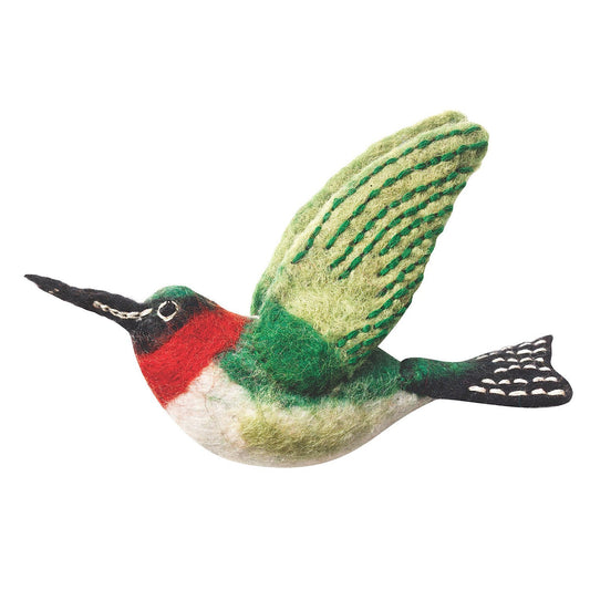 Felt Bird Garden Ornament - Hummingbird - Wild Woolies