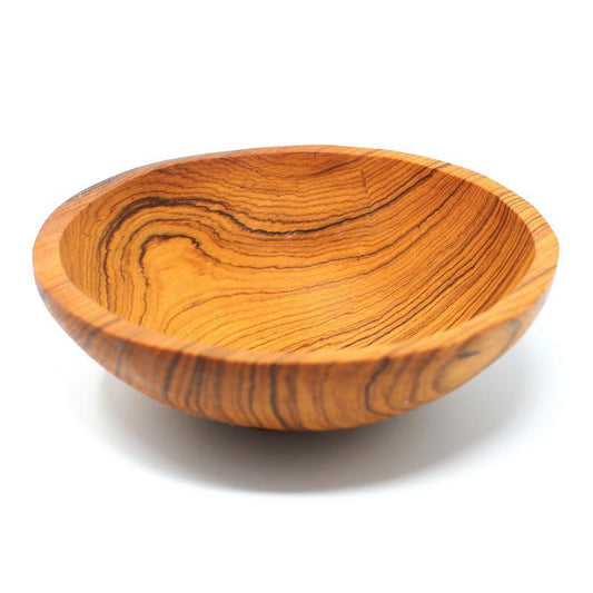 Cuenco de madera de olivo tallado a mano de 6 pulgadas - Jedando Handicrafts