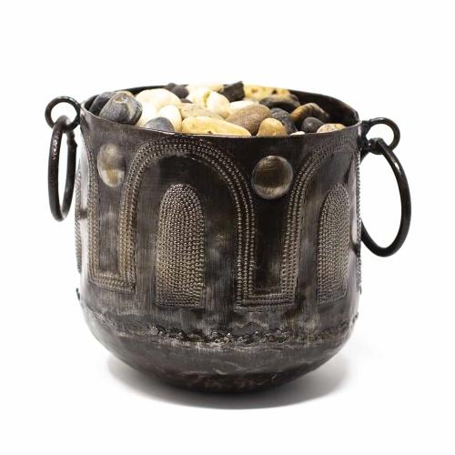 Hammered Metal Container with Round Handles - Croix des Bouquets - Linda Kay Gifford’s - Those Nasty Women TALK! by SWEETSurvivor